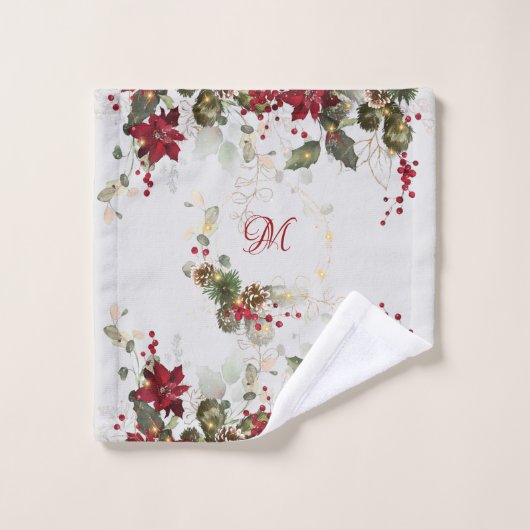 Ensemble de serviettes de toilette Monogramme de N (Gant de toilette)
