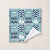 Ensemble de serviettes de toilette Nautique (Gant de toilette)