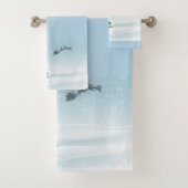 Ensemble de serviettes de toilette Snowman Family  (En situation)