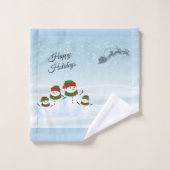 Ensemble de serviettes de toilette Snowman Family  (Gant de toilette)