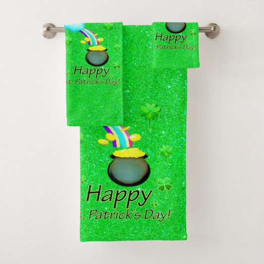 Ensemble de serviettes de toilette St. Patrick's D (En situation)