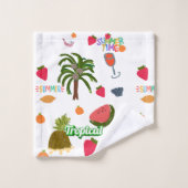 ensemble de serviettes de toilette tropicales (Gant de toilette)