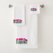 Ensemble de serviettes de toilette Tulip rose (En situation)