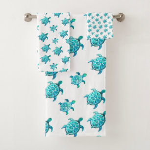 Ensemble de serviettes de tortue de mer
