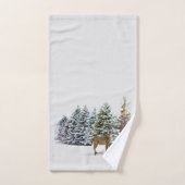 Ensemble de serviettes de vacances de cerfs dans u (Serviette à main)