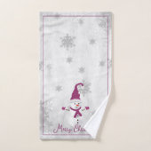 Ensemble de serviettes de vacances Magenta Cute Sn (Serviette à main)