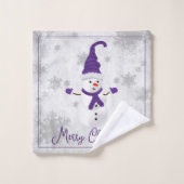 Ensemble de serviettes de vacances pourpre mignonn (Gant de toilette)