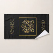 Ensemble de serviettes de visage de tigre noir et (Serviette à main)