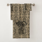 Ensemble de serviettes d'éléphant décoratif (En situation)