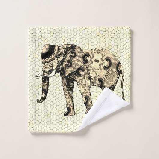 Ensemble de serviettes d'éléphant décoratif majest (Gant de toilette)