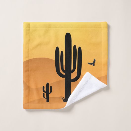 Ensemble de serviettes Design Desert Cactus (Gant de toilette)