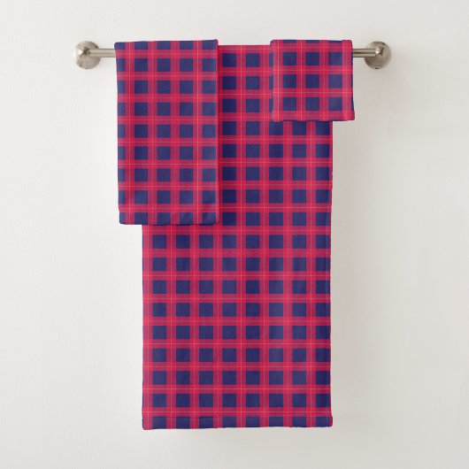 Ensemble de serviettes deux pièces avec un rose et