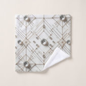 Ensemble de serviettes diamant blanc de style mode (Gant de toilette)