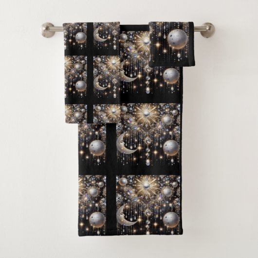 Ensemble de serviettes Diamant Céleste (En situation)