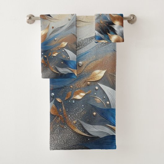 Ensemble de serviettes d'impression en bronze Abst (En situation)