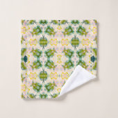 Ensemble de serviettes d'impression en fleurs vert (Gant de toilette)