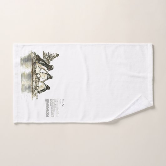 Ensemble de serviettes d'impression peintes à la m (Serviette à main)