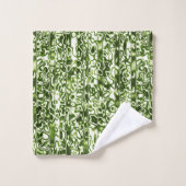 Ensemble de serviettes d'impression vert multicolo (Gant de toilette)