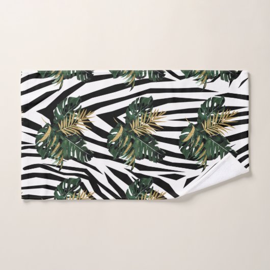 Ensemble de serviettes d'impression Zebra Tropical (Serviette à main)