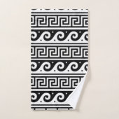 Ensemble de serviettes d'invité à clé grecque (Serviette à main)
