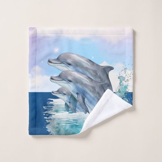 Ensemble de serviettes Dolphins (Gant de toilette)