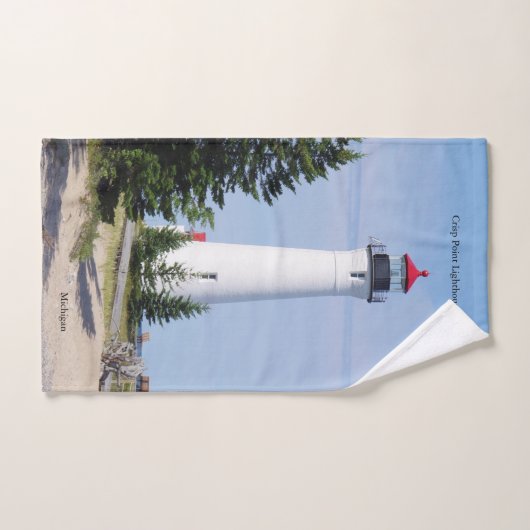 Ensemble de serviettes du phare de Crisp Point (Serviette à main)