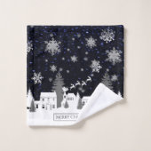 Ensemble de serviettes du village de Noël (Gant de toilette)