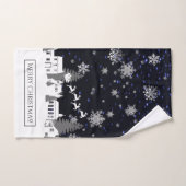 Ensemble de serviettes du village de Noël (Serviette à main)
