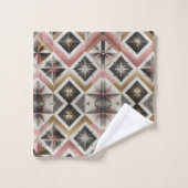 Ensemble de serviettes élégant diamant rose milieu (Gant de toilette)
