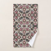 Ensemble de serviettes élégant diamant rose milieu (Serviette à main)