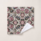 Ensemble de serviettes élégant diamant rose milieu (Gant de toilette)