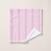Ensemble de serviettes élégant Plaid rose clair pe (Gant de toilette)