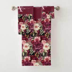 Ensemble de serviettes élégantes avec monogramme e