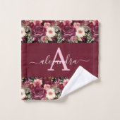 Ensemble de serviettes élégantes avec monogramme e (Gant de toilette)