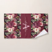 Ensemble de serviettes élégantes avec monogramme e (Serviette à main)