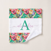 Ensemble de serviettes élégantes de printemps aux  (Gant de toilette)