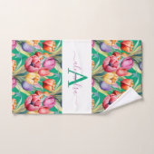Ensemble de serviettes élégantes de printemps aux  (Serviette à main)