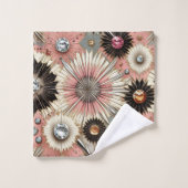 Ensemble de serviettes élégantes diamant rose mode (Gant de toilette)