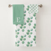 Ensemble de serviettes en Eucalyptus monogramme (En situation)