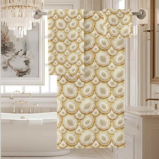 Ensemble de serviettes en géode d'agate de luxe - 