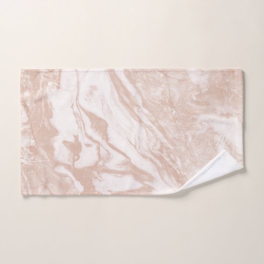 Ensemble de serviettes en marbre d'or Rose (Serviette à main)