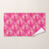 Ensemble de serviettes en marbre rose chaud et or (Serviette à main)