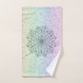 Ensemble de serviettes en mosaïque Mandala (Serviette à main)