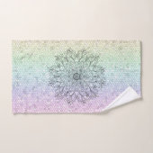 Ensemble de serviettes en mosaïque Mandala (Serviette à main)