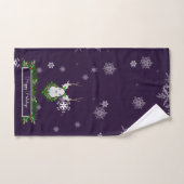 Ensemble de serviettes en rennes violet (Serviette à main)