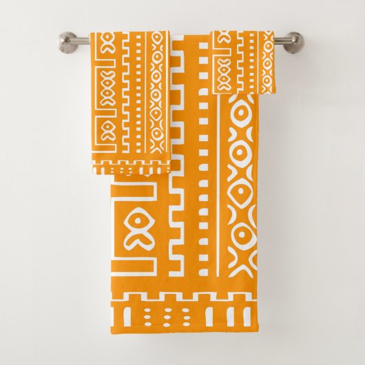 Ensemble de serviettes en tissu d'or jaune (En situation)