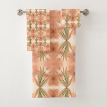 Ensemble de serviettes en Tulipe rose corail