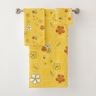 Ensemble de serviettes fantaisiste Sunny Honeycomb