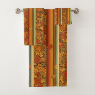 Ensemble de serviettes - Feuilles d'automne et ban