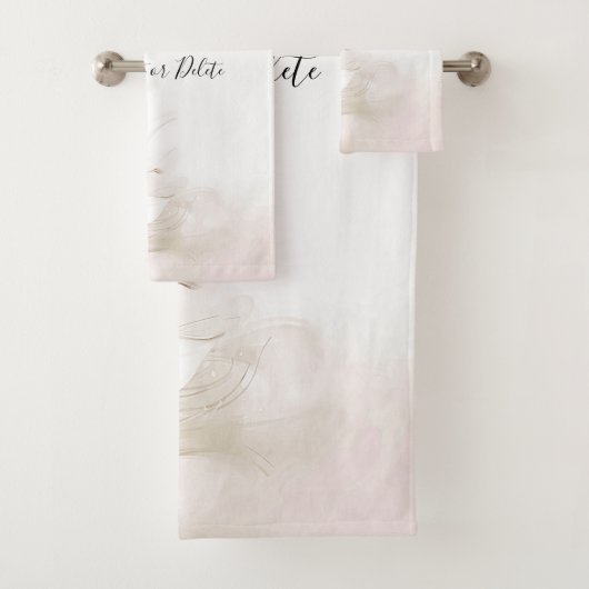 Ensemble de serviettes Fleurs Blanc Ivoire (En situation)